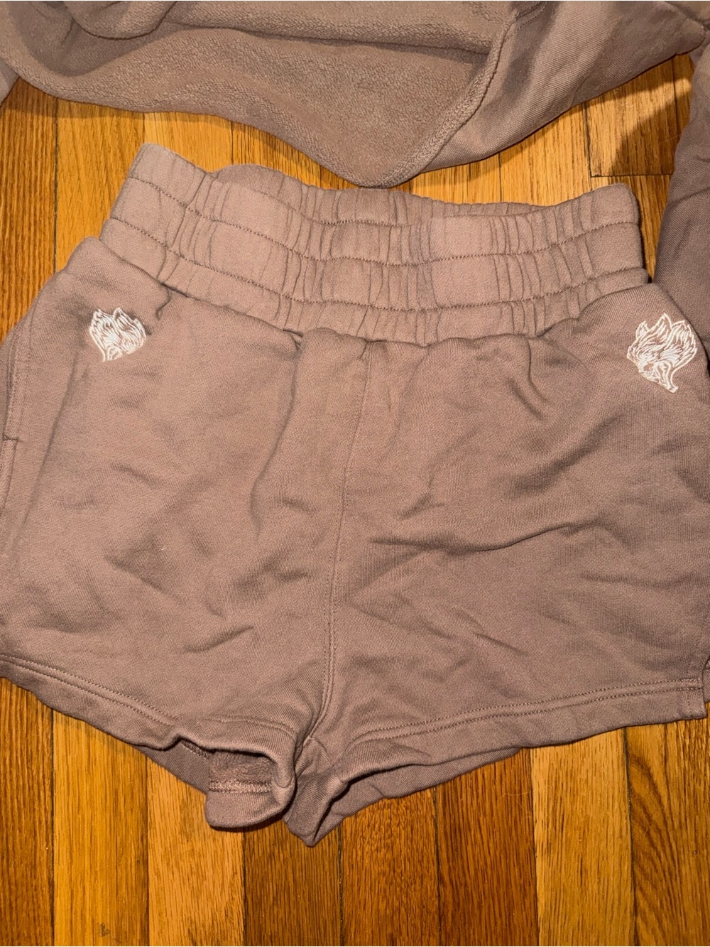 Darc Sport Brown Cropped Hoodie & Shorts Set